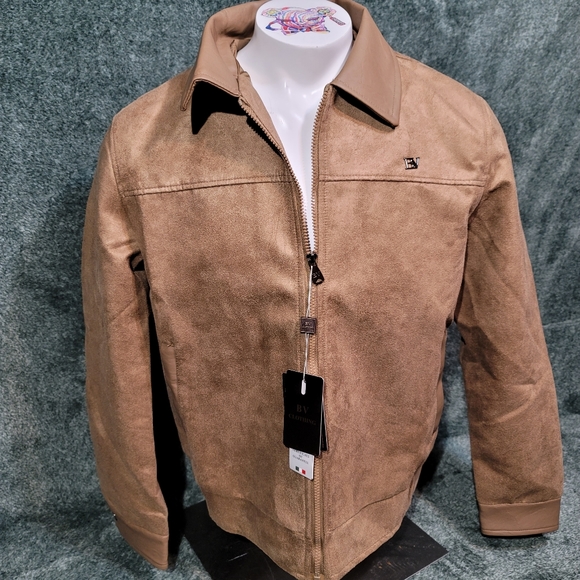 BV Shirt Jacket Leather Bound Belt in Cream Cotton